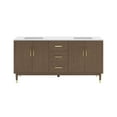 thumbnail image 1 of Fresca Fcb4472-Cwh-U Sawyer 72" Free Standing Double Basin Vanity Set - Mocha Birch, 1 of 7