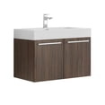 thumbnail image 1 of Fresca Vista 30" Integrated Sink Modern Wood Bathroom Cabinet in Walnut, 1 of 7