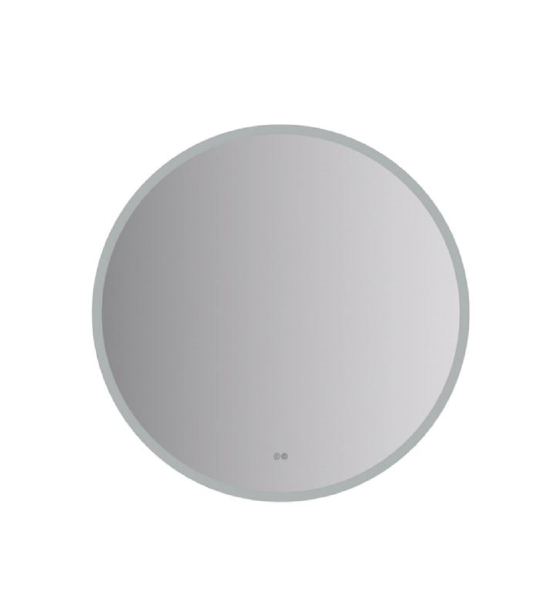 Fresca Fmr014242rd Angelo 42" Diameter Modern Circular Aluminum Frameless Bathroom Wall