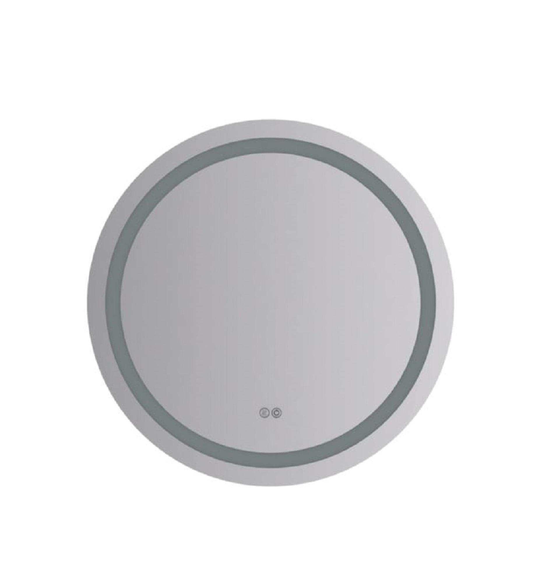 Fresca Fmr022424rd Santo 24" Diameter Modern Circular Aluminum Frameless Bathroom Wall