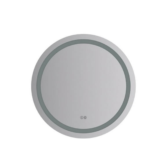 Fresca Fmr022424rd Santo 24" Diameter Modern Circular Aluminum Frameless Bathroom Wall