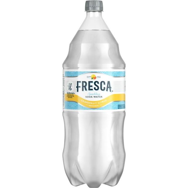 Fresca Grapefruit Citrus Soda Water Pop, 2 Liter Bottle