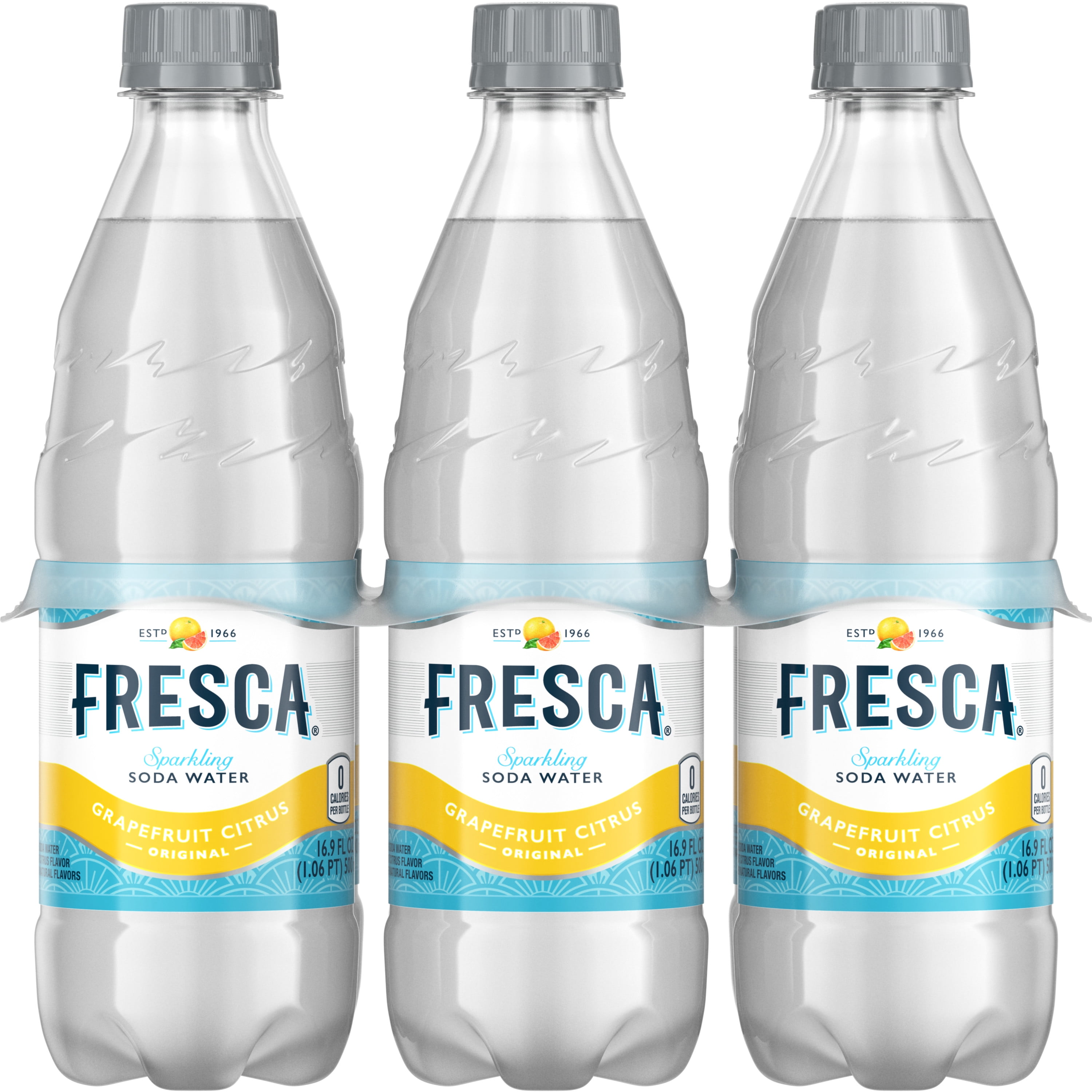 Fresca Grapefruit Citrus Sparkling Soda Water Bottles 6 Pack in