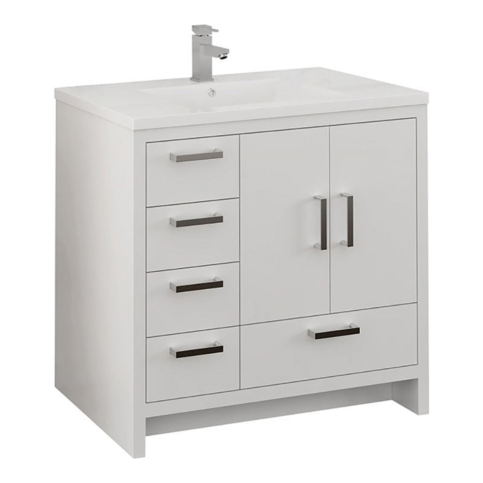 Fresca Imperia 36" Free Standing Wood Bathroom Left in Glossy