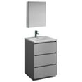 thumbnail image 1 of Fresca Lazzaro 24" Gray Free Standing Modern Bathroom Vanity with Medicine Cabinet, 1 of 9
