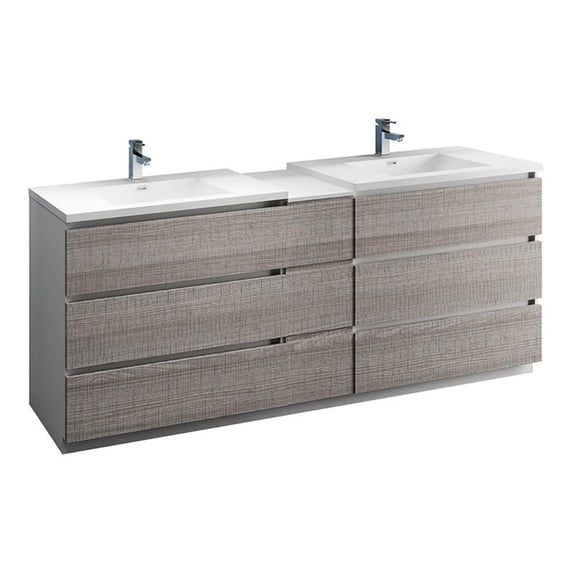Fresca Fcb93-361236-D-I Lazzaro 84" Free Standing Double Basin Vanity Set - MultiColor