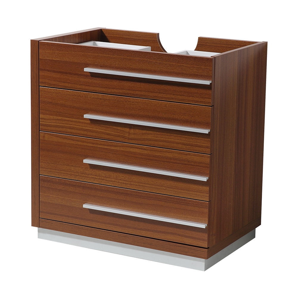 Teak 30" Modern Engineered Wood Bathroom Vanity Base