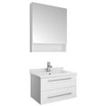 thumbnail image 1 of Fresca Fvn6124-Uns Lucera 24" Wall Mounted Single Basin Vanity Set - White, 1 of 7