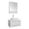 thumbnail image 1 of Fresca Lucera 30" White Wall Hung Vessel Sink Modern Bathroom Vanity w/ Medicine Cabinet, 1 of 7