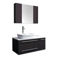 thumbnail image 1 of Fresca Fvn6136-Vsl-L Lucera 36" Wall Mounted Single Basin Vanity Set - Brown, 1 of 7