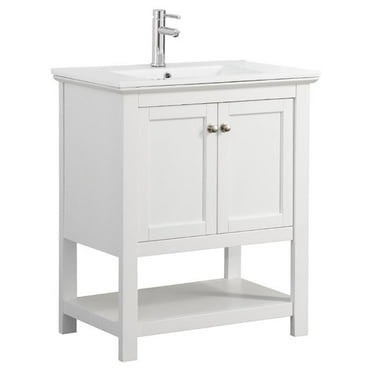 Fresca Manchester 30" White Traditional Bathroom Vanity