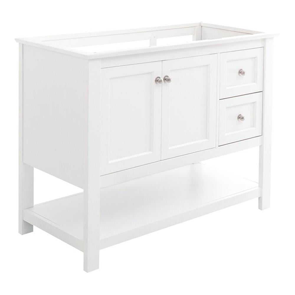 Manchester 42" White Solid Wood Freestanding Bathroom Vanity Base