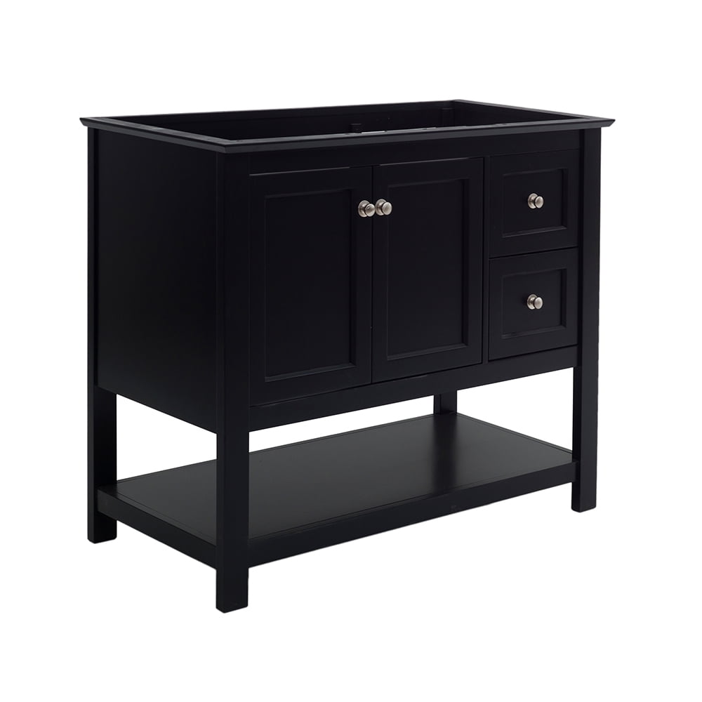 Fresca Manchester 42" Traditional Wood Bathroom with 2door in Black