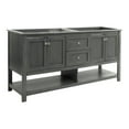 thumbnail image 1 of Fresca Manchester Regal 72" Gray Wood Veneer Traditional Double Sink Bathroom Cabinet, 1 of 4