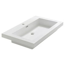 Fresca Medio 32" White Integrated Sink with Countertop