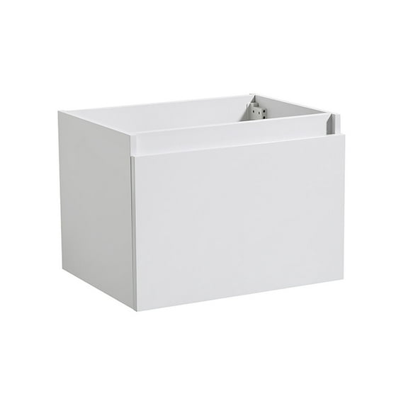 Fresca Mezzo 30" 2-drawer Wall Hung Modern Wood Bathroom Cabinet in White