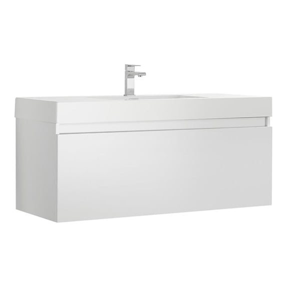 Fresca Fcb8011-I Mezzo 48" Wall Mounted Single Basin Vanity Set - White