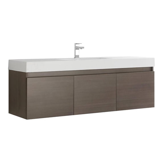 Fresca Fcb8041-I Mezzo 59" Wall Mounted Single Basin Vanity Set - MultiColor