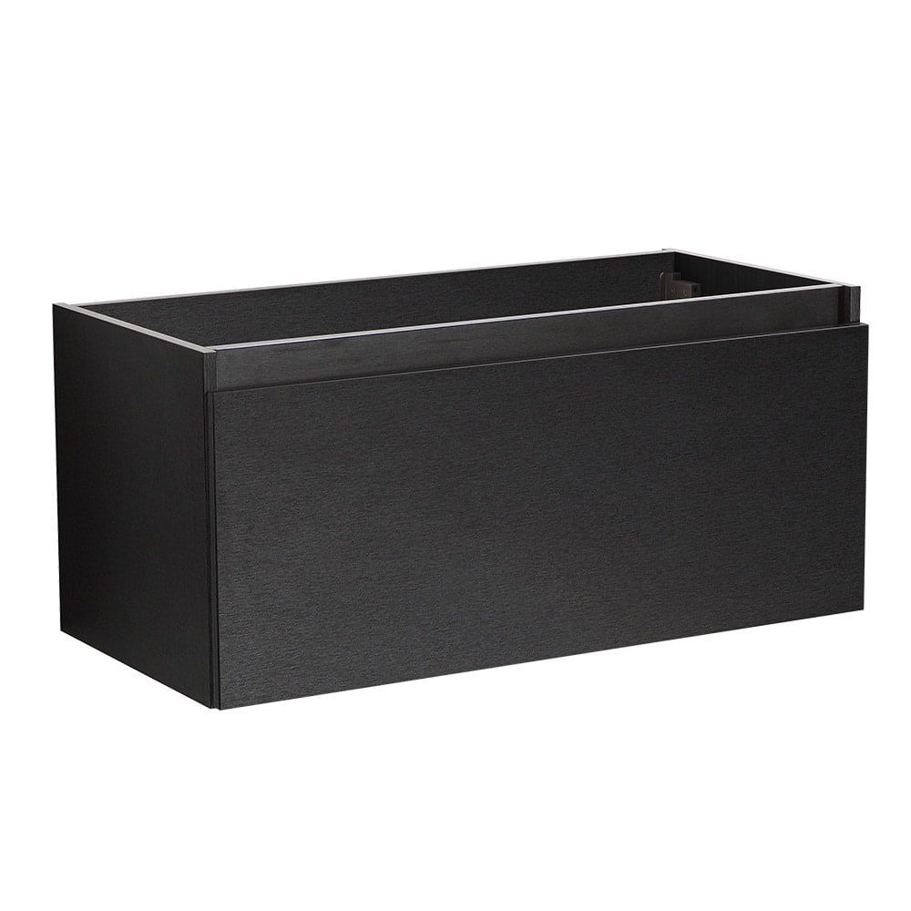 Mezzo 39" Black Engineered Wood Wall-Mount Bathroom Vanity