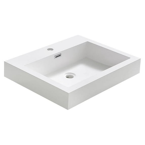 Fresca Nano 24" White Integrated Sink / Countertop