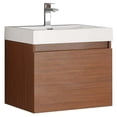 thumbnail image 1 of Fresca Nano Teak Modern Bathroom Cabinet with Integrated Sink, 1 of 3