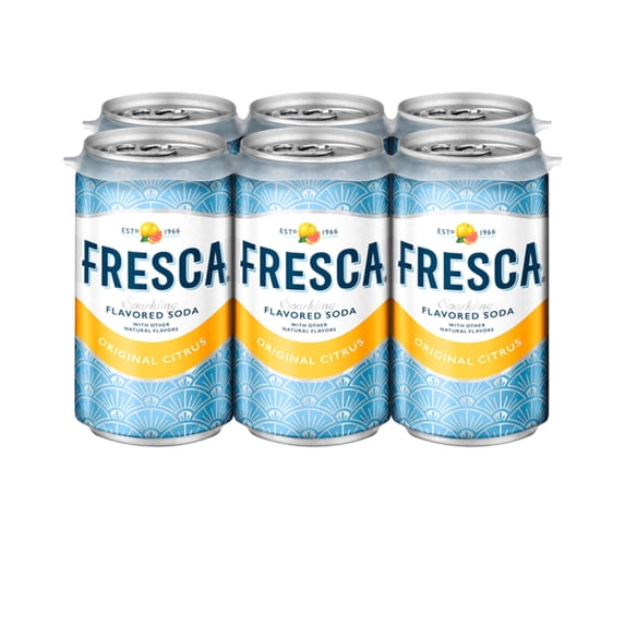 Fresca Original Grapefruit Citrus Sparkling Soda 7.5oz Mini Cans, 12 Units