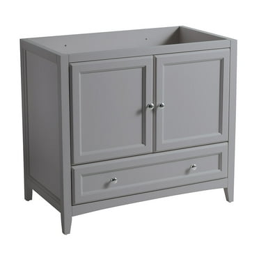 Fresca Oxford 36" Traditional Wood Bathroom Cabinet with 2-door in Gray