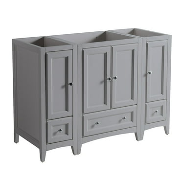 Fresca Oxford 48" 3-drawer Traditional Wood Bathroom Cabinet in Gray