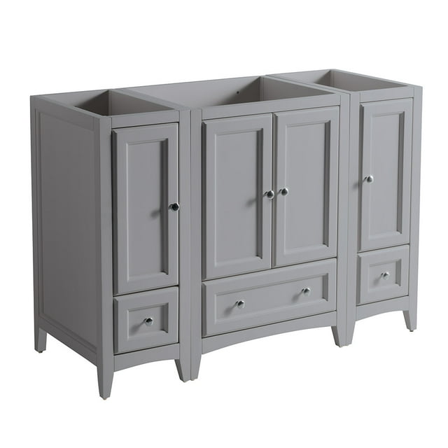 Fresca Oxford 48" 3-drawer Traditional Wood Bathroom Cabinet in Gray