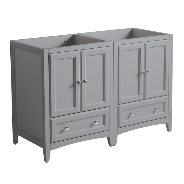 Fresca Oxford 48" Double Sinks Traditional Wood Bathroom Cabinet in Gray