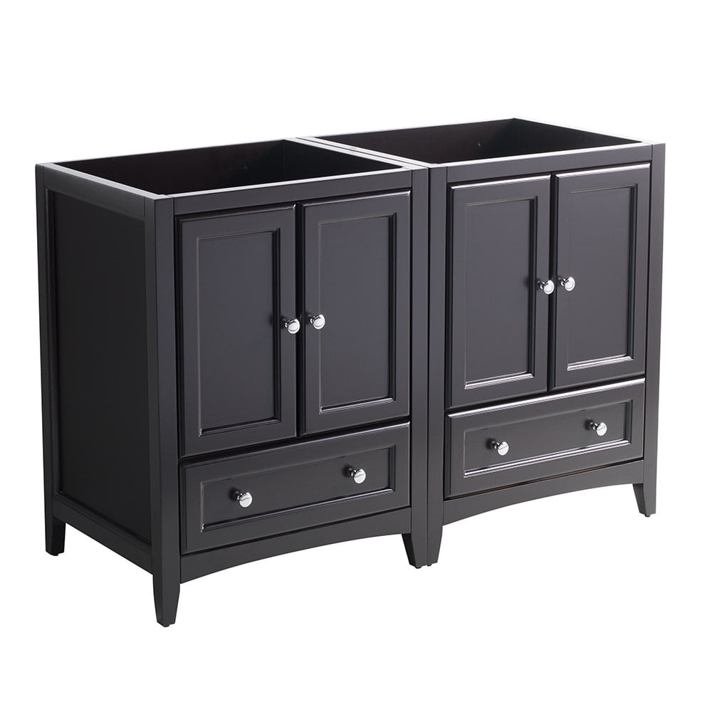Fresca Oxford 48" Espresso Traditional Double Sink Bathroom Cabinets ...