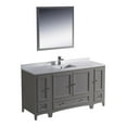 thumbnail image 1 of Fresca Oxford 60" 3-drawer Traditional Wood Bathroom Vanity in Gray, 1 of 7