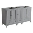thumbnail image 1 of Fresca Oxford 60" Gray Traditional Double Sink Bathroom Cabinets, 1 of 4