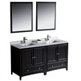 thumbnail image 1 of Fresca Oxford 60" Espresso Traditional Double Sink Bathroom Vanity, 1 of 12