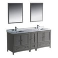 thumbnail image 1 of Fresca Oxford 72" Gray Traditional Double Sink Bathroom Vanity, 1 of 7