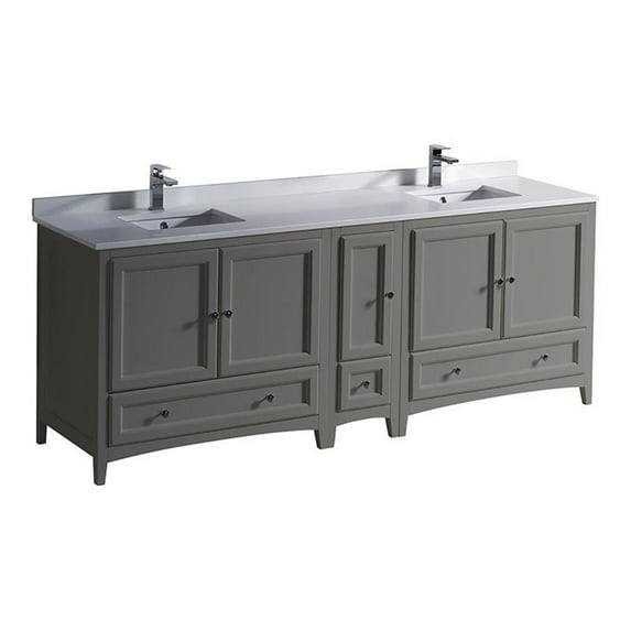 Fresca Fcb20-3636-U Oxford 72" Free Standing Double Basin Vanity Set - Grey