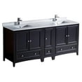 thumbnail image 1 of Fresca Oxford 72" Espresso Double Sink Bathroom Cabinets with Top and Sinks, 1 of 3