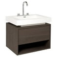 thumbnail image 1 of Fresca Potenza Gray Oak Modern Bathroom Cabinet with Vessel Sink, 1 of 4