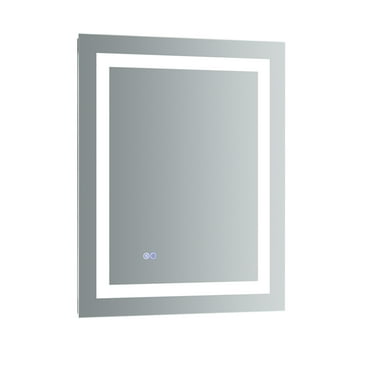 Fresca Santo 24" Wide x 30" Tall Bathroom Mirror with LED Lighting and Defogger
