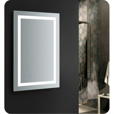 Fresca Santo 24" Wide x 36" Tall Bathroom Mirror with LED Lighting and Defogger