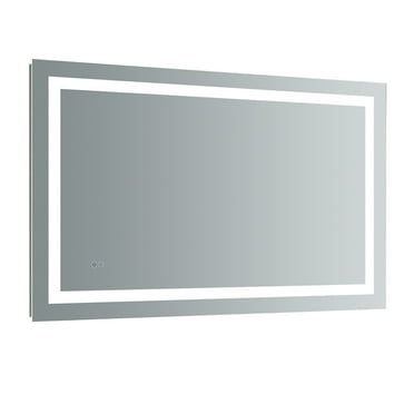 Fresca Santo 48x30" Modern Glass Bathroom Mirror with LED Lighting in Mirrored