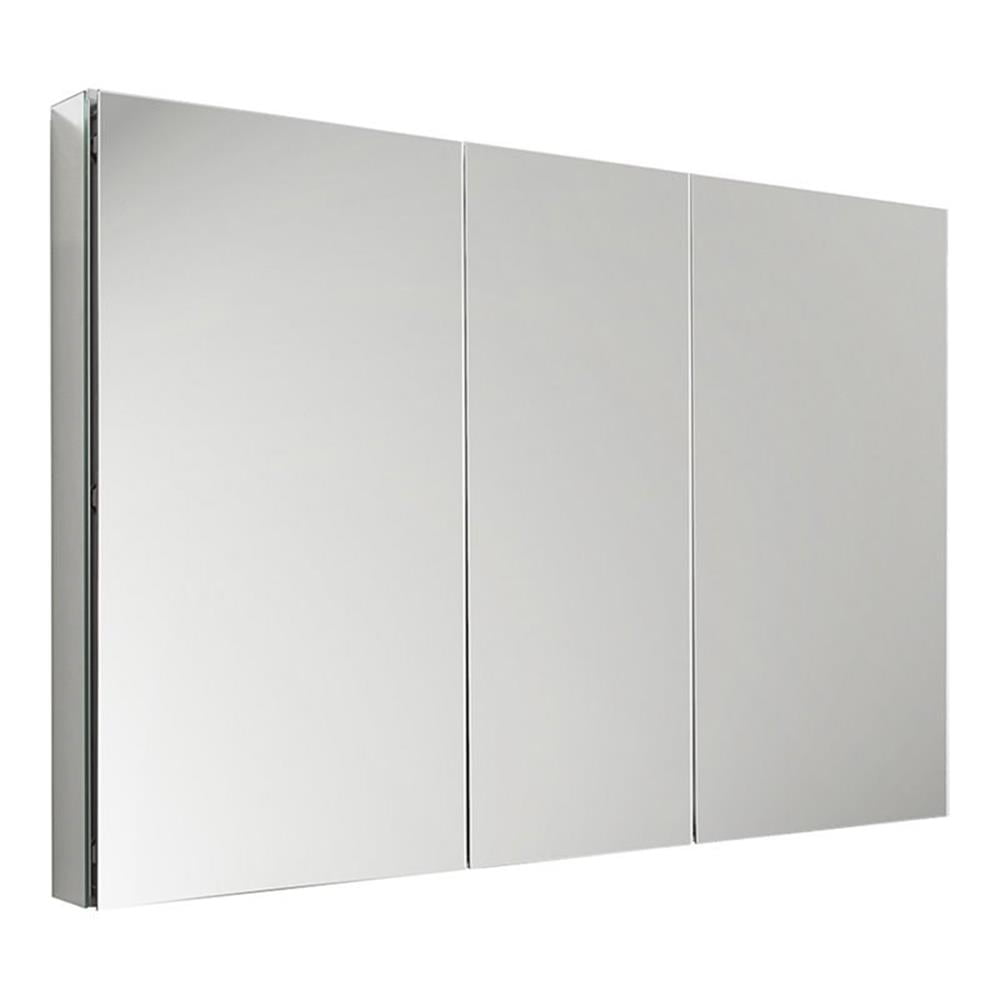 Mirrored Aluminum Frameless Rectangular Bathroom Medicine Cabinet