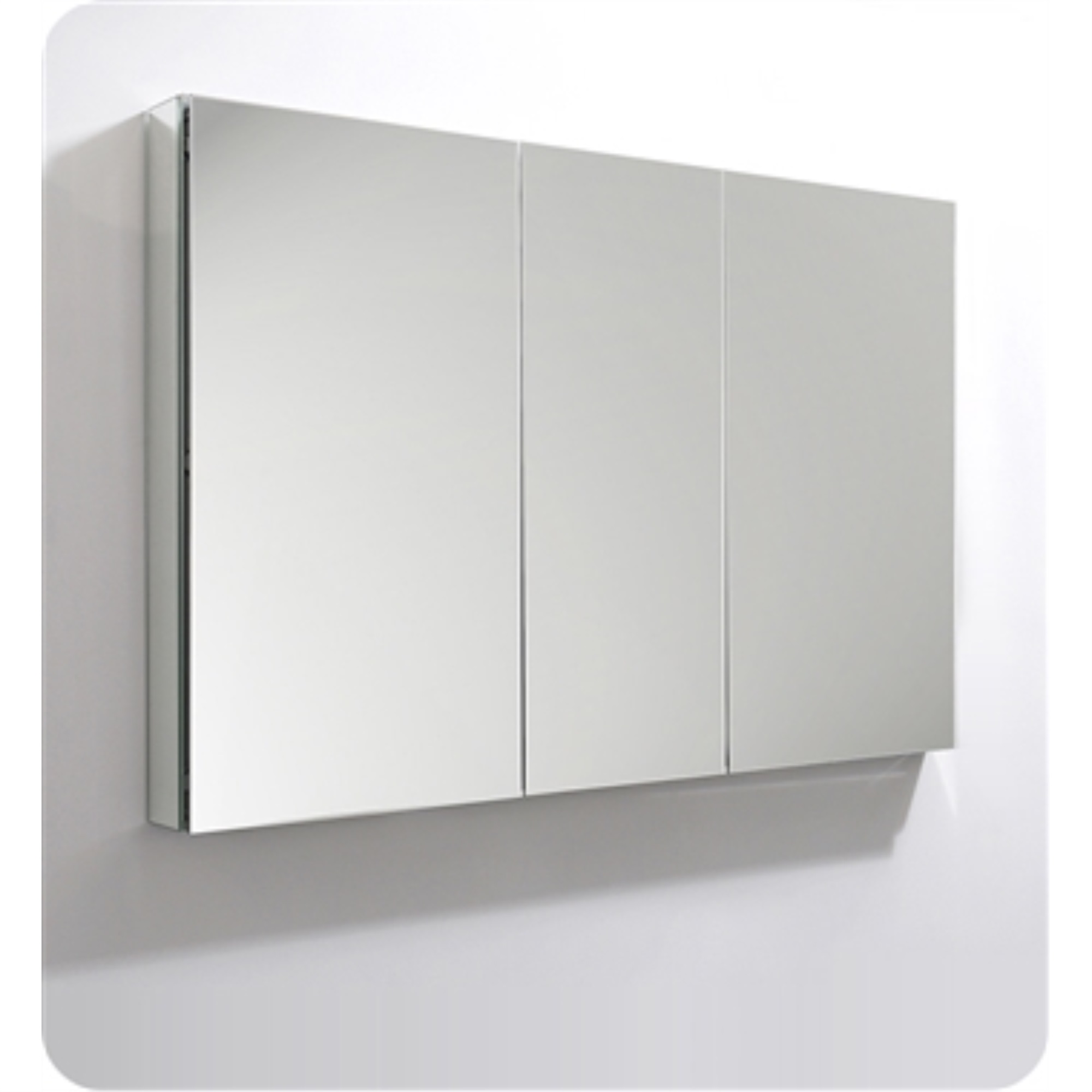 Fresca Senza 50" Aluminum Bathroom Medicine Cabinet with Mirrors in Mirrored - image 1 of 3