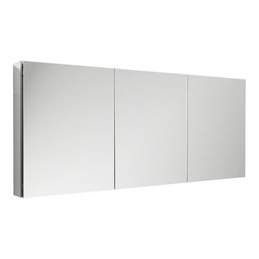 Fresca Senza 59" Aluminum Bathroom Medicine Cabinet with Mirrors in Mirrored