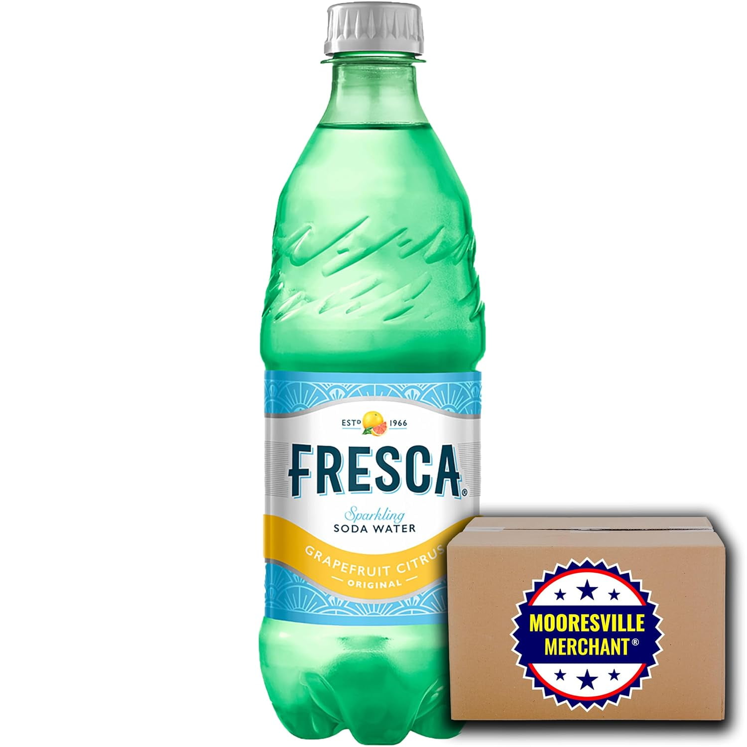 Fresca Sparkling Grapefruit Citrus Soda Water, 16.9 fl oz, 6 Plastic