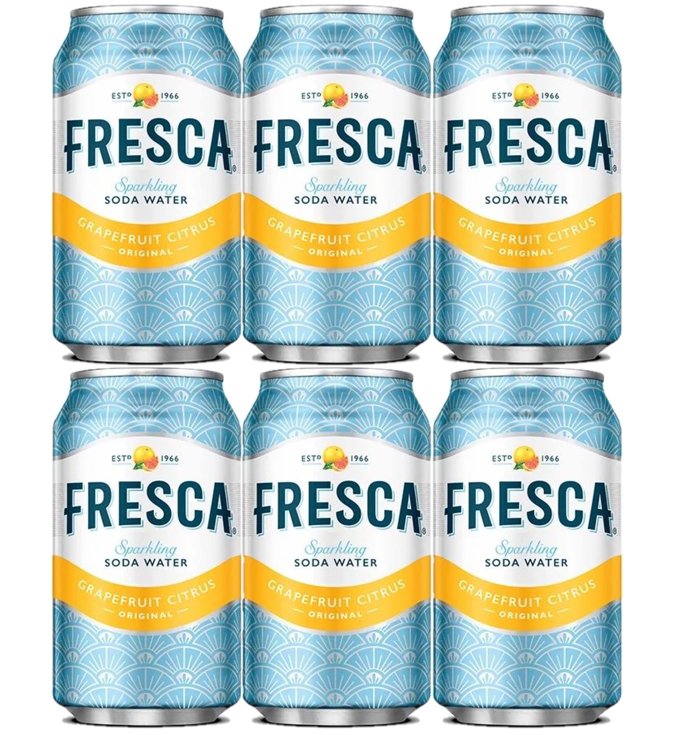 Fresca Sparkling Soda Water Refreshing Grapefruit Citrus Flavor 6
