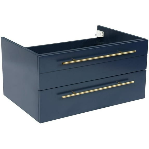 Fresca Stella 30" Wall Hung Undermount Bathroom Cabinet in Royal Blue