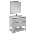 thumbnail image 1 of Fresca Formosa 36" Floor Standing Modern Bathroom Vanity with Open Bottom & Mirror in Ash, 1 of 12