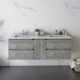 thumbnail image 1 of Fresca Formosa 58" Wall Hung Double Sink Modern Bathroom Cabinet in Ash, 1 of 13