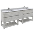 thumbnail image 1 of Fresca Stella 82" Open Base Double Bathroom Cabinet in Ash Gray, 1 of 18